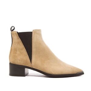 Acne Studios Jensen Suede Ankle Boots Tan Beige | Size 38 / 7.5